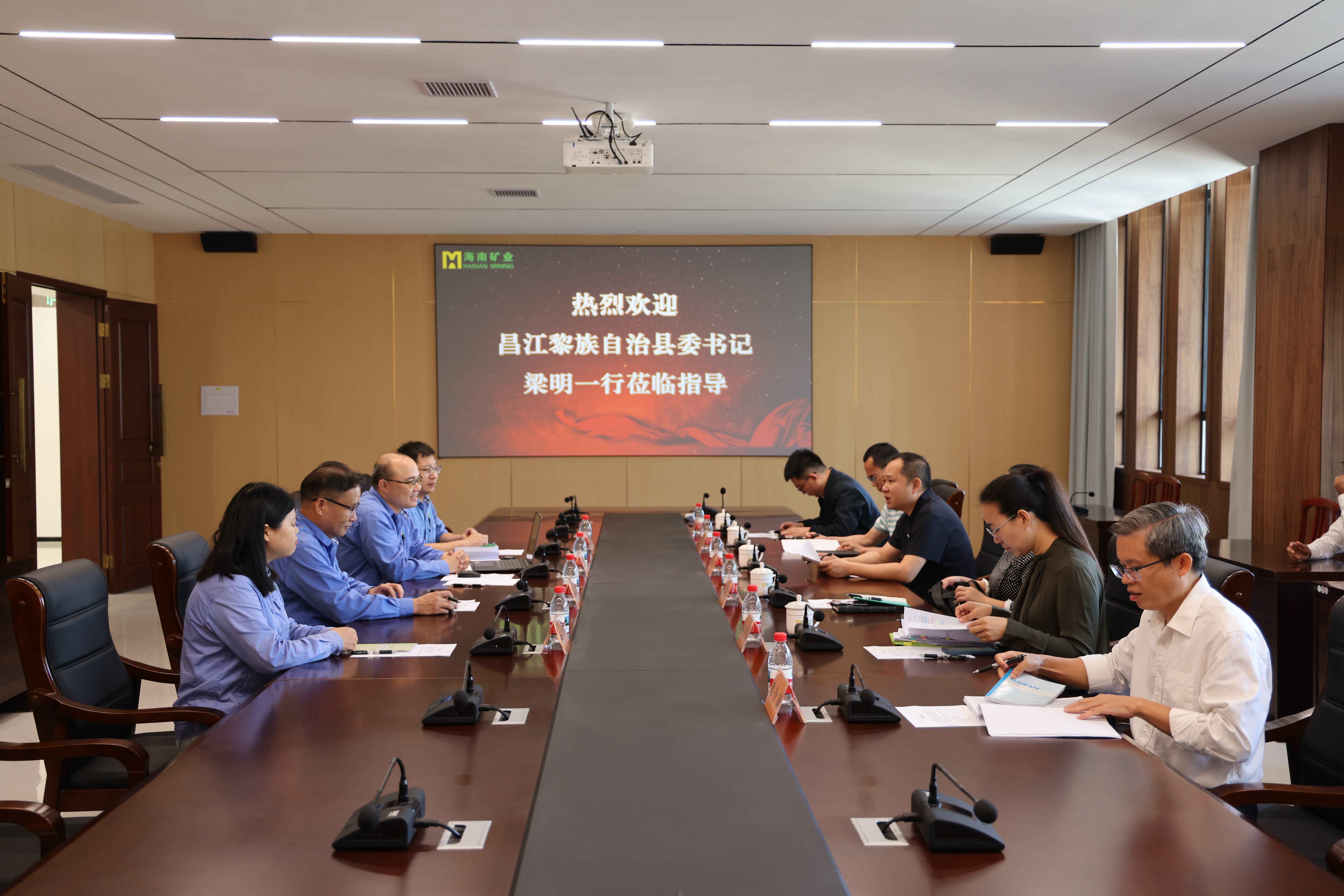 昌江县委书记梁明到多盈体育【中国】调研